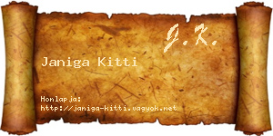 Janiga Kitti névjegykártya