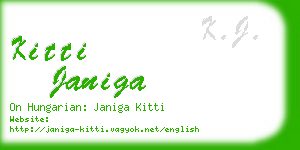 kitti janiga business card